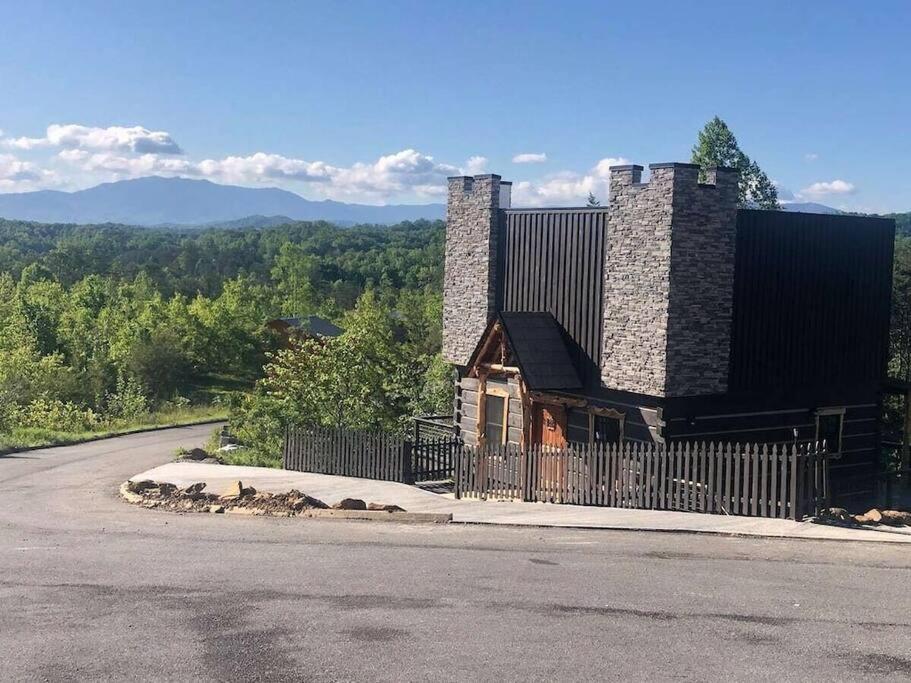 The Log Castle~Stunning Mountain Views~Hot Tub Villa Sevierville Buitenkant foto